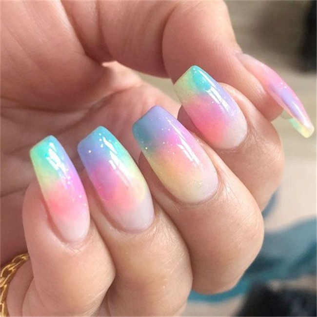 Ombrenails;acrylicnails;2020nails;shortnails