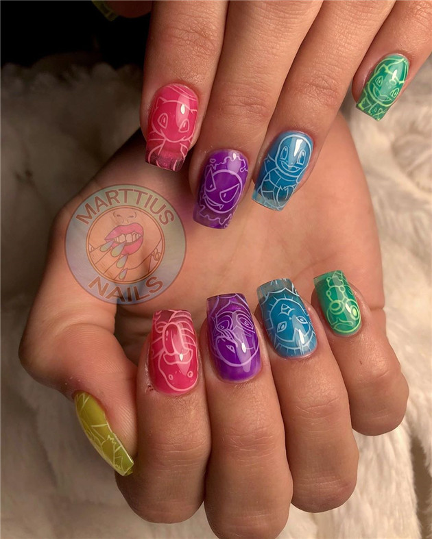 rainbownail;nailtrend