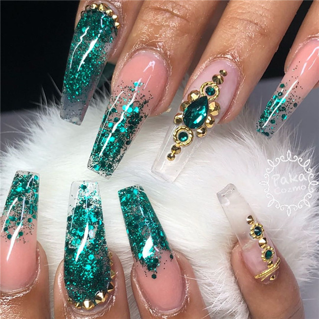 emeraldgreennails;nailtrend