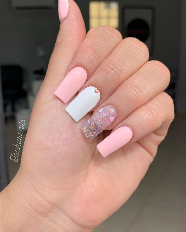 #squarenails#summernails#acrylicnails#2020nails