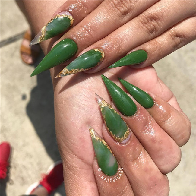 emeraldgreennails;nailtrend