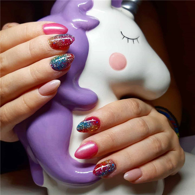 rainbownail;nailtrend