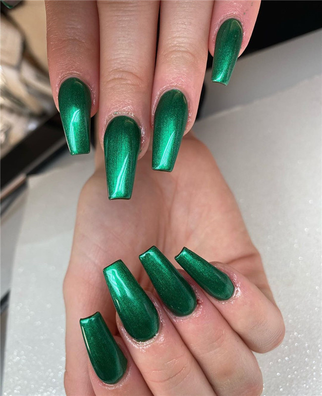 emeraldgreennails;nailtrend