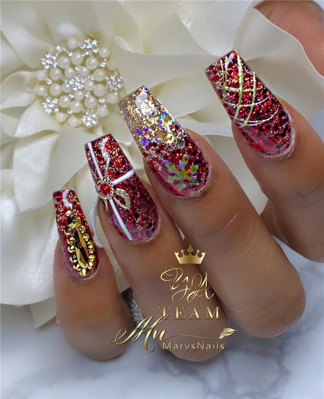 #christmasnails#nailsart#2020nails#winternails#newyearnails