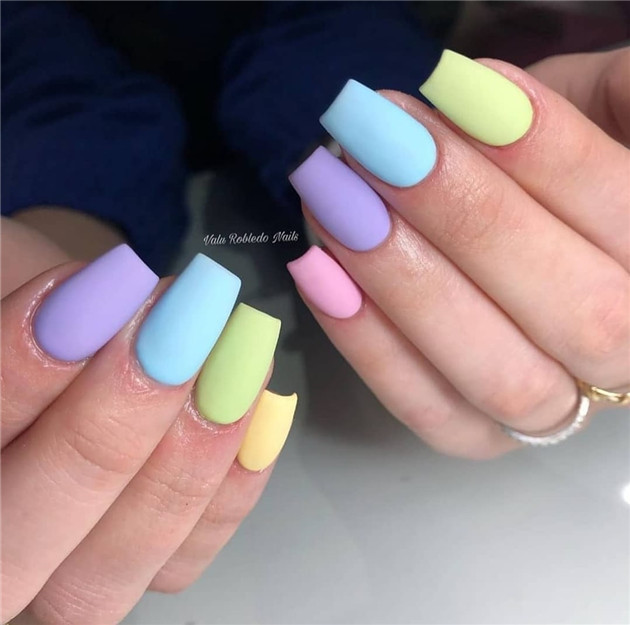 rainbownail;nailtrend