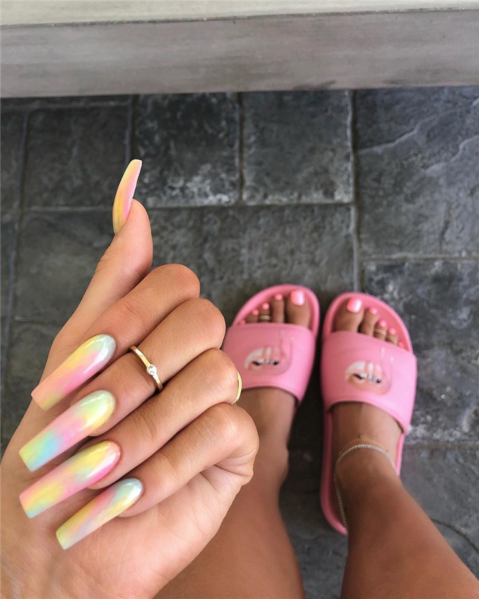 Longcoffinnails;coffinnailsdesigns;springnails;summernails