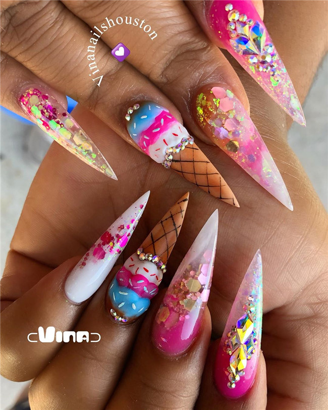 #acrylicnails#stilettonails#winternails#summernails#2020nails