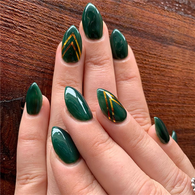 emeraldgreennails;nailtrend