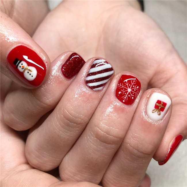 #christmasnails#nailsart#2020nails#winternails#newyearnails