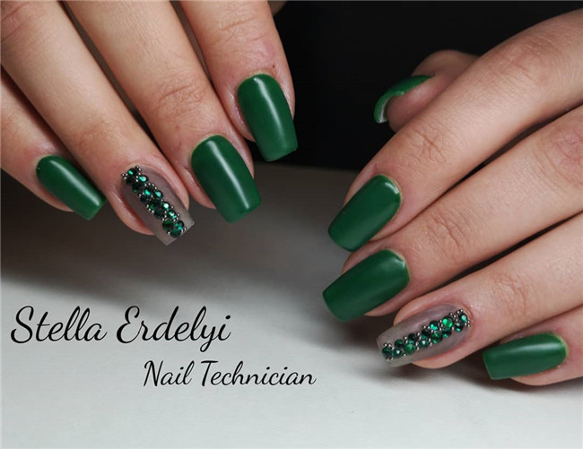 emeraldgreennails;nailtrend