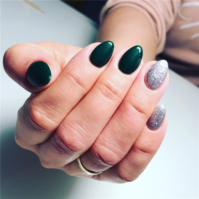 emeraldgreennails;nailtrend