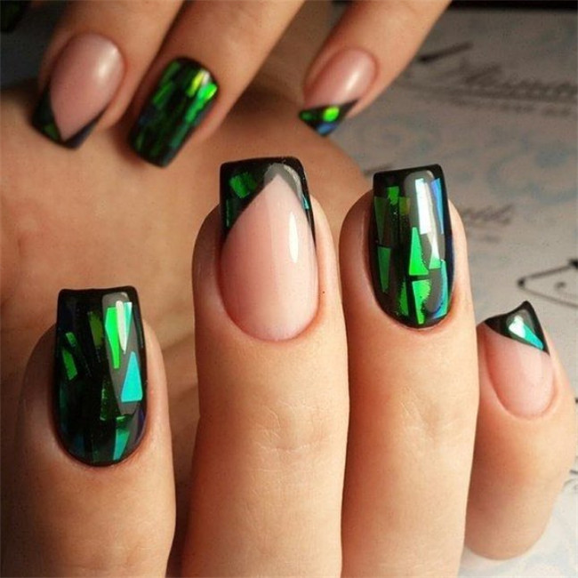 emeraldgreennails;nailtrend