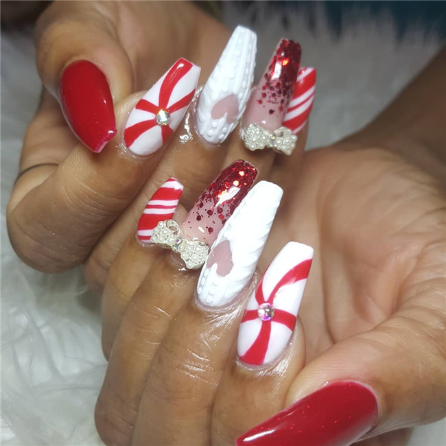 #christmasnails#nailsart#2020nails#winternails#newyearnails