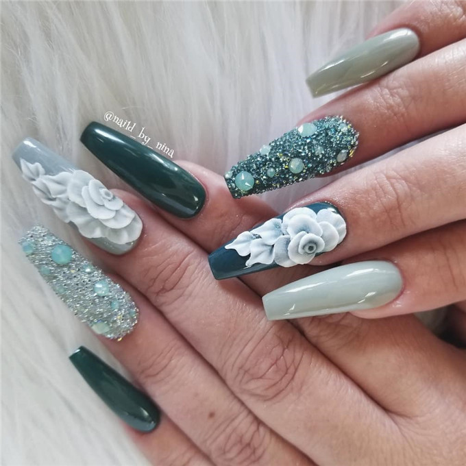 Coffin nails;nailstrend;2020nails;nailscolor