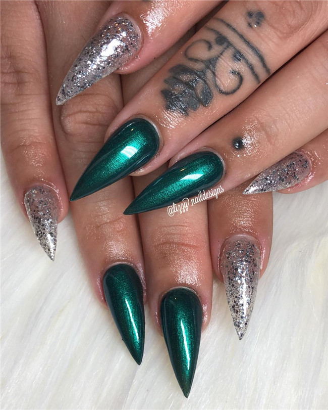 emeraldgreennails;nailtrend