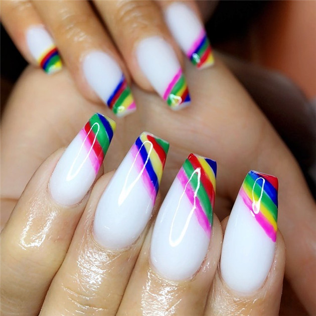 rainbownail;nailtrend