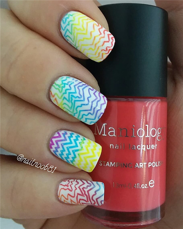 rainbownail;nailtrend