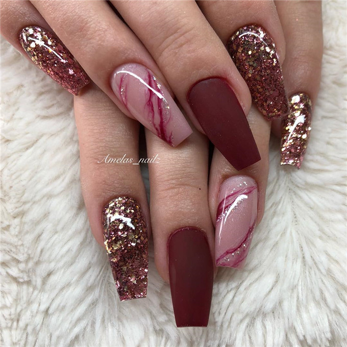 #coffinnails#2020nails#acrylicnails#gelnails#nailscolor