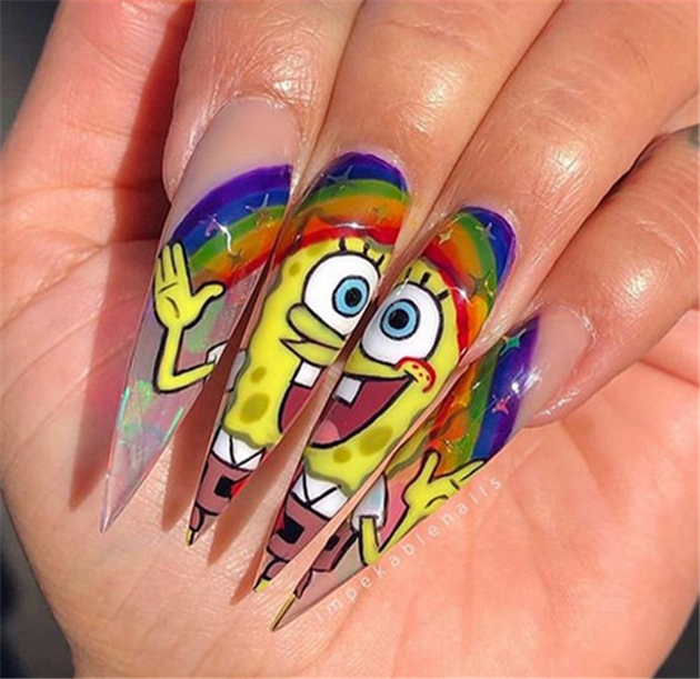 rainbownail;nailtrend