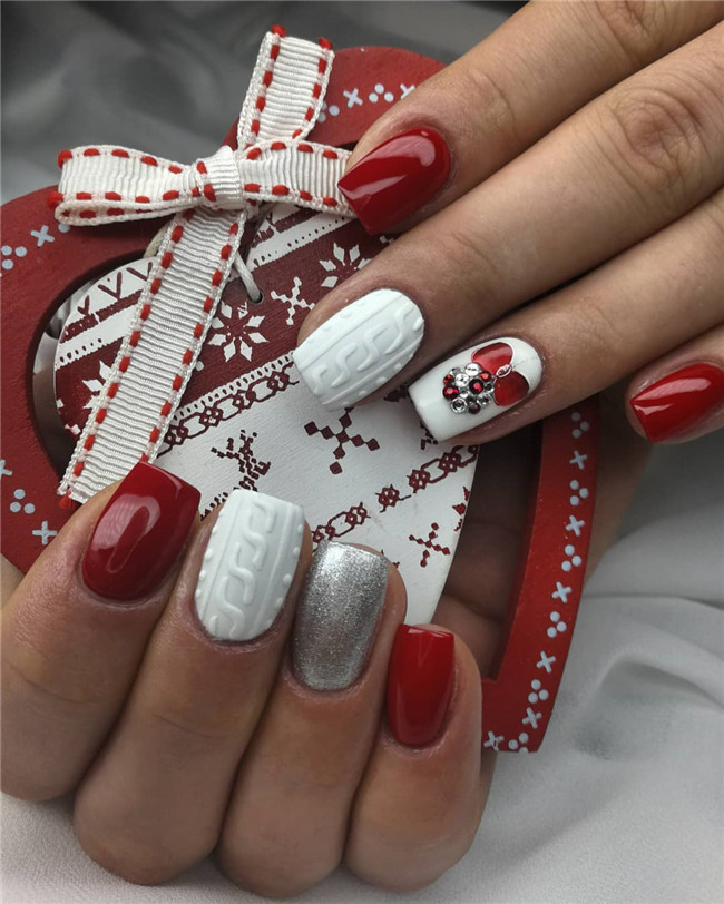 #christmasnails#nailsart#2020nails#winternails#newyearnails