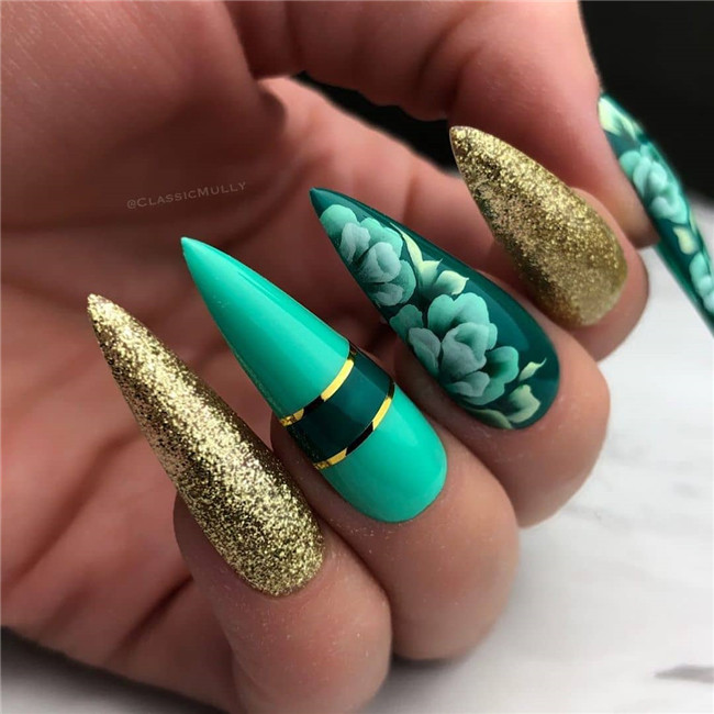 emeraldgreennails;nailtrend