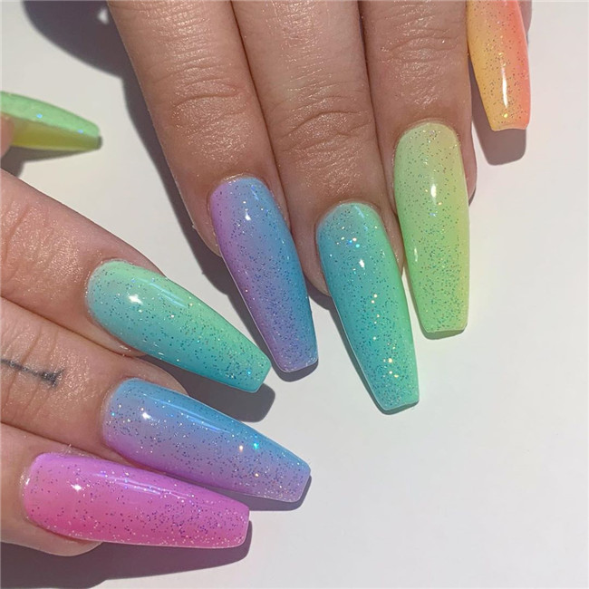 Ombrenails;acrylicnails;2020nails;shortnails