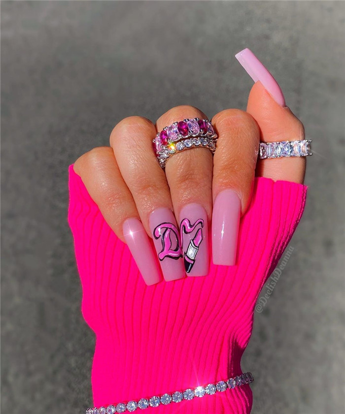 Longcoffinnails;coffinnailsdesigns;springnails;summernails