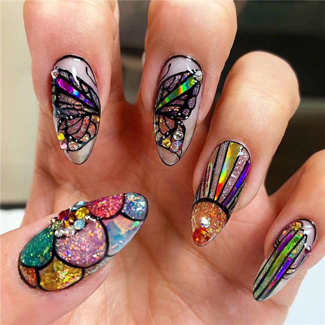 almondnails;acrylicnails;nailtrend