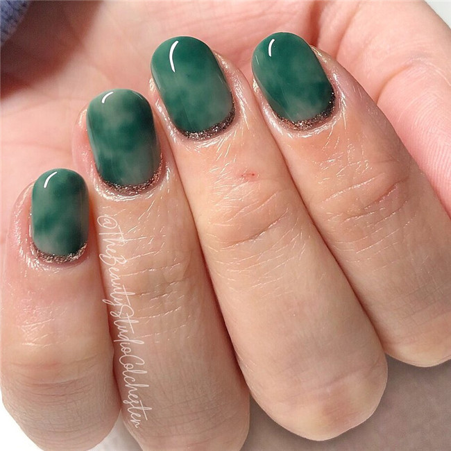 emeraldgreennails;nailtrend