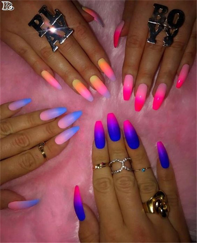 Ombrenails;acrylicnails;2020nails;shortnails