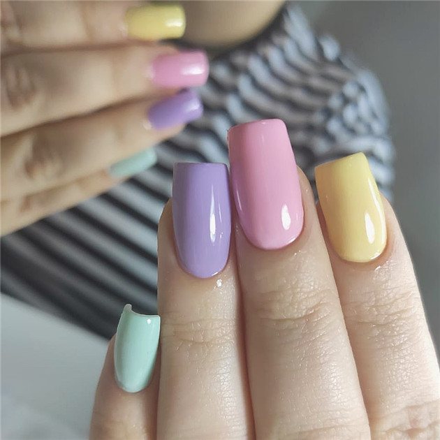 rainbownail;nailtrend