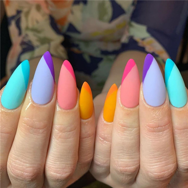 rainbownail;nailtrend