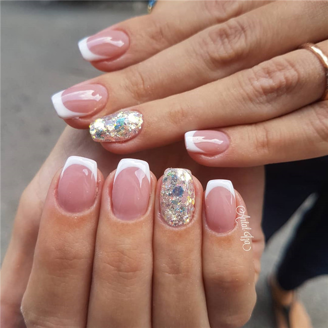 acrylicnails;glitternail;springnail