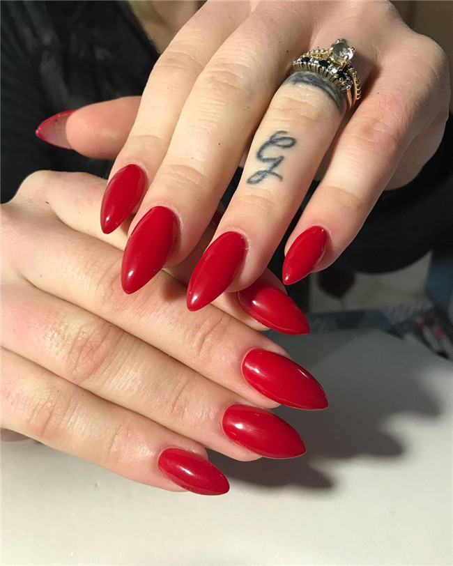 rednail;Valentine'sDaynail 