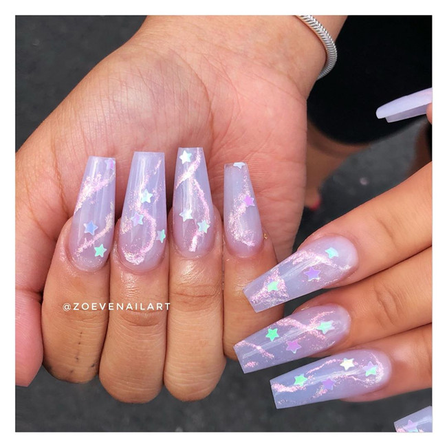 acrylicnails;glitternail;springnail