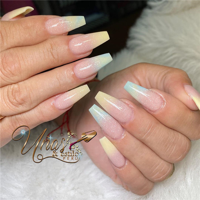 Ombrenail;coffinnail;naildesigns