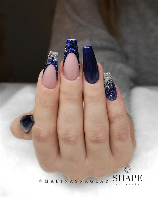 acrylicnails;glitternail;springnail