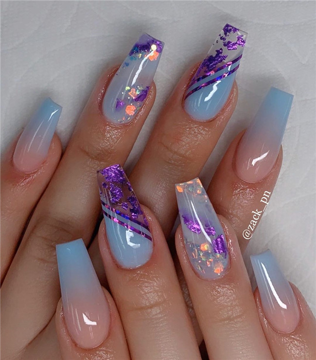 Ombrenail;coffinnail;naildesigns