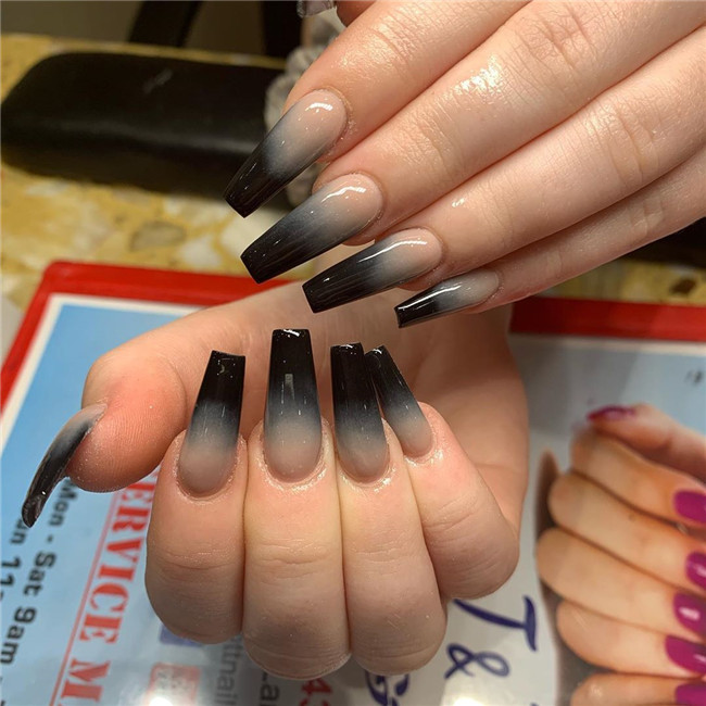 Ombrenail;coffinnail;naildesigns