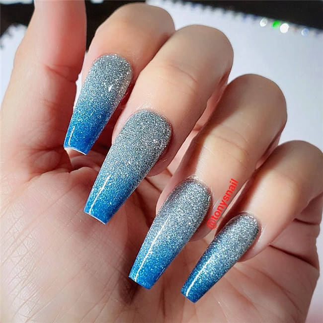 Ombrenail;coffinnail;naildesigns