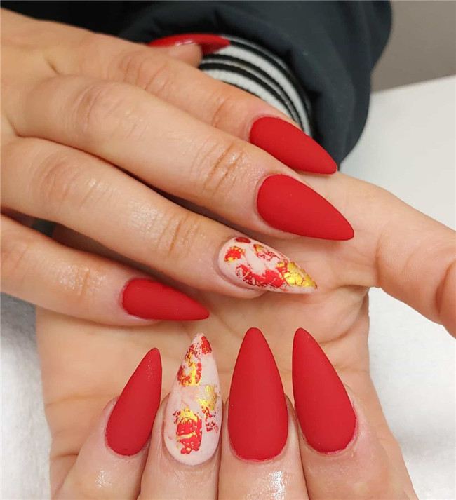 rednail;Valentine'sDaynail 