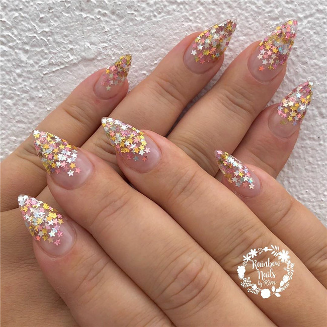 acrylicnails;glitternail;springnail