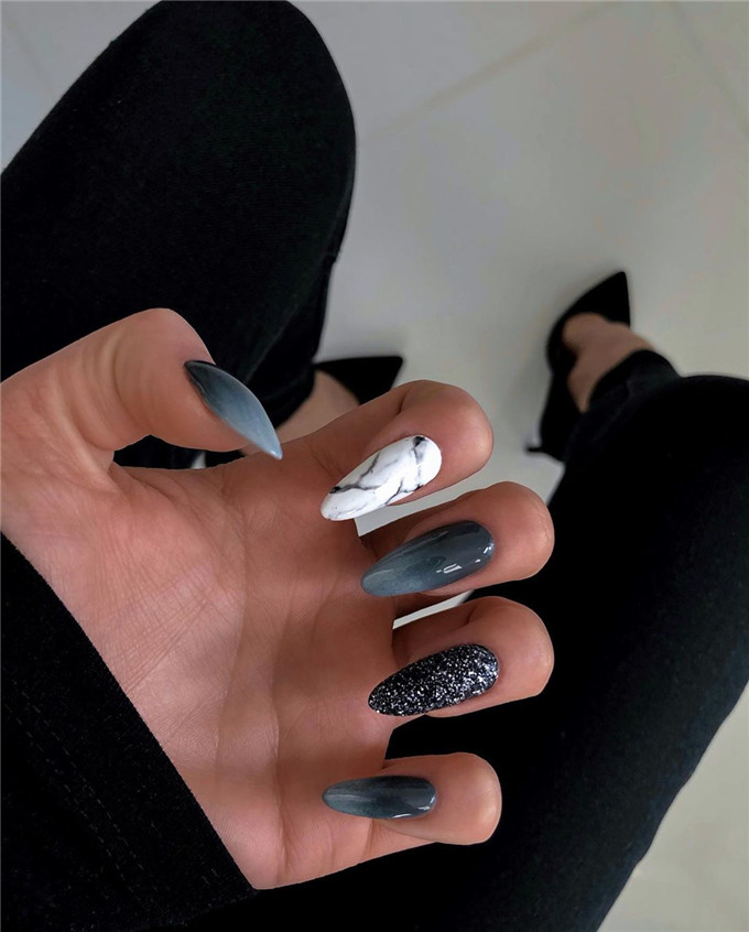 marblenail;stilettonail