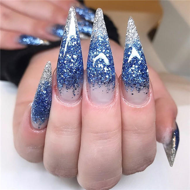 acrylicnails;glitternail;springnail