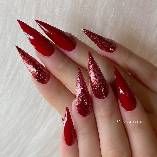 rednail;Valentine'sDaynail 