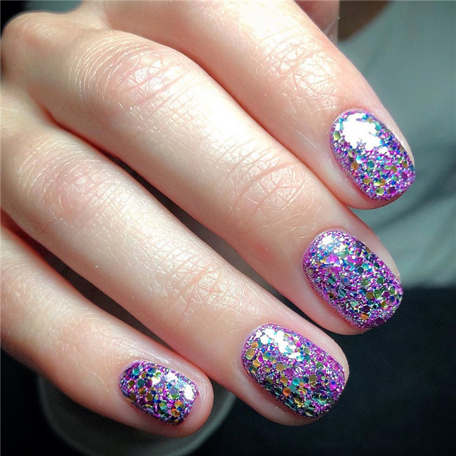 acrylicnails;glitternail;springnail