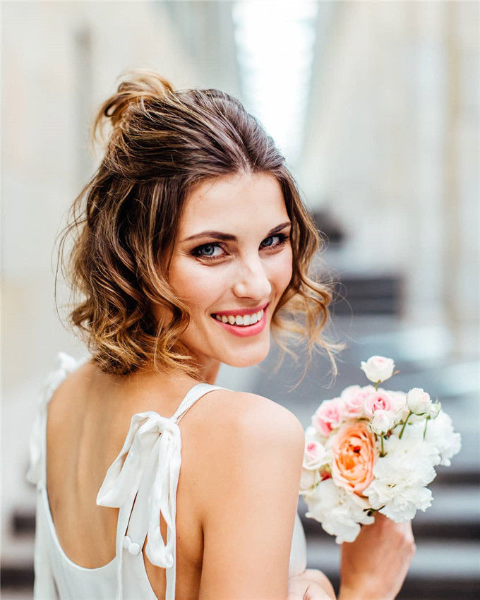 #weddinghair#shortweddinghairstyles