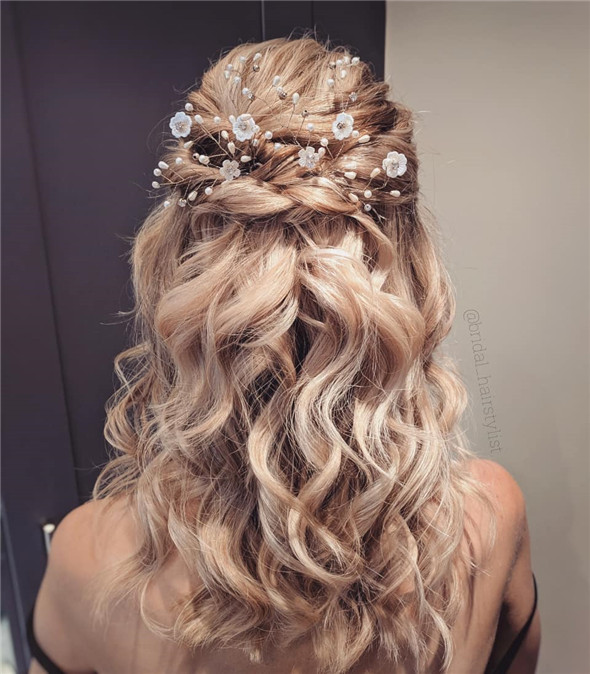 weddinghairstyls;halfuphalfdown