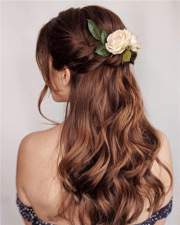 weddinghairstyls;halfuphalfdown