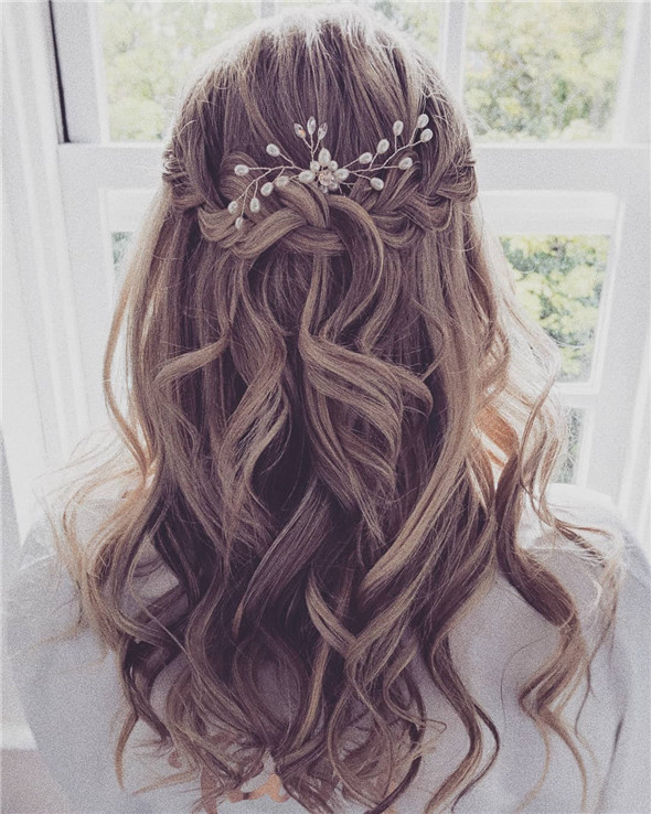 weddinghairstyls;halfuphalfdown